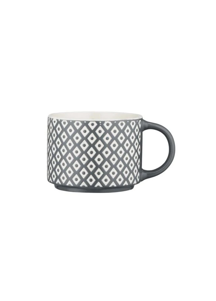 Чашка Weaving E, 330мл, фарфор, біло-чорний (AR3473E) Ardesto (315322461)
