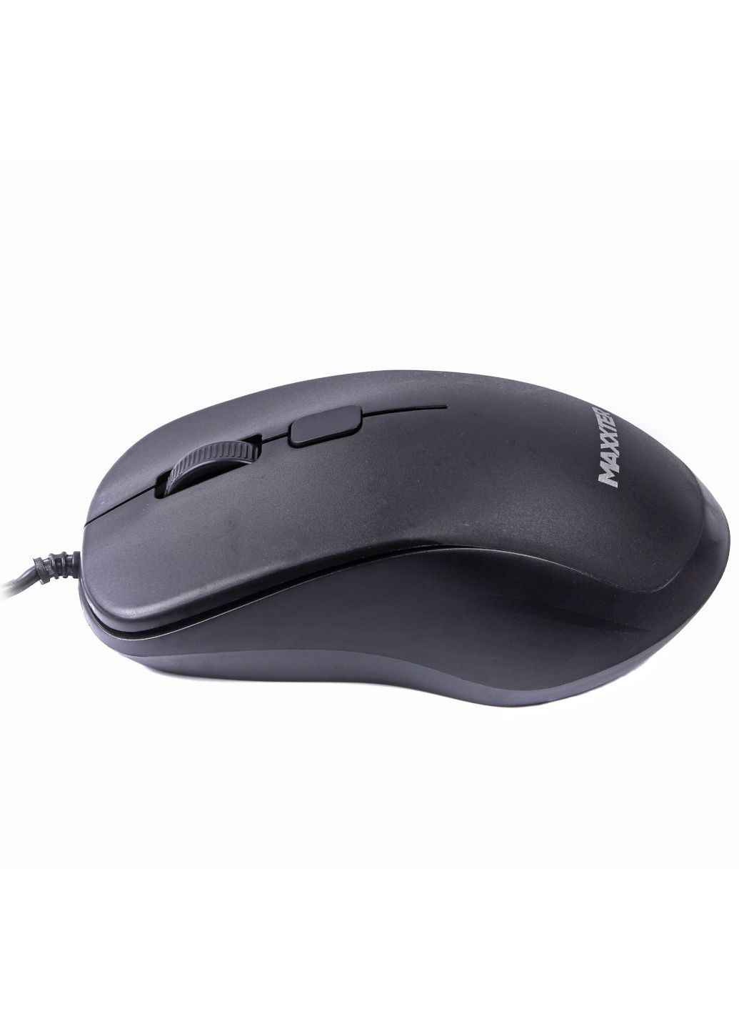 Компьютерная мышь проводная USB, оптическая, 1000 DPI, 3 кнопки, черная, средний размер Maxxter (372184944)