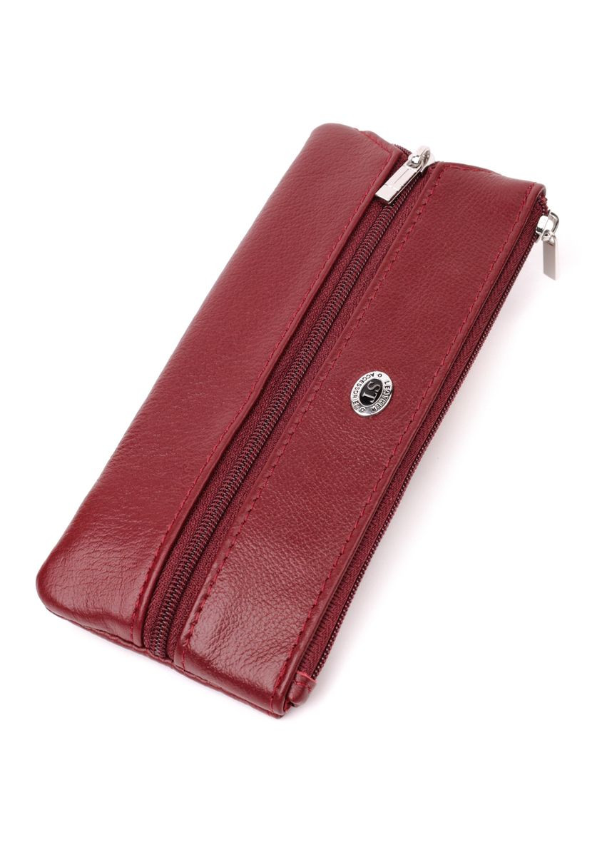Вместительная ключница из натуральной кожи 22508 Бордовый st leather (331908079)