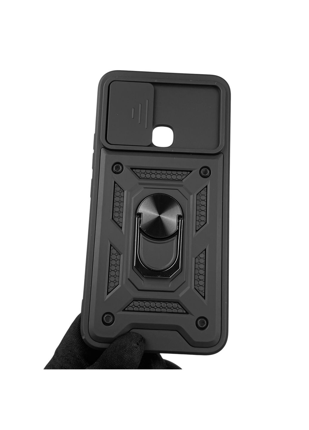 Чехол для Y15 бронированный с кольцом со шторкой на виво у15 чёрный rg1 Vivo (366230805)