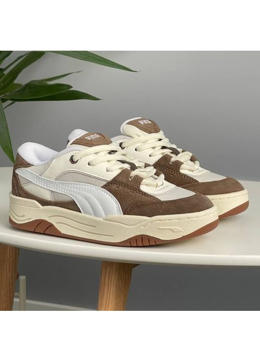 Кросівки жіночі Puma 180 White Brown | Пума 180 білі No Brand білі демісезони (360894517)