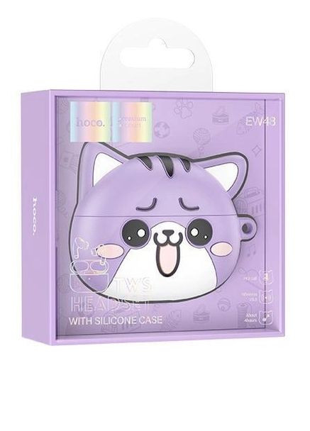 Наушники беспроводные EW48 Purple cat фиолетовый кот Hoco (293345664)