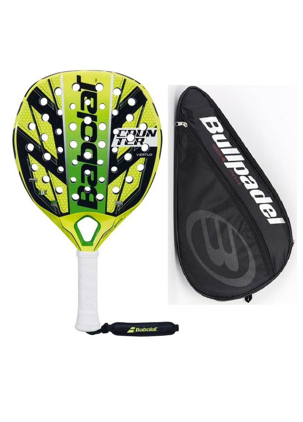 Ракетка для падела, падел-тенниса +чохол, желтая Babolat Counter Vertuo (331905038)