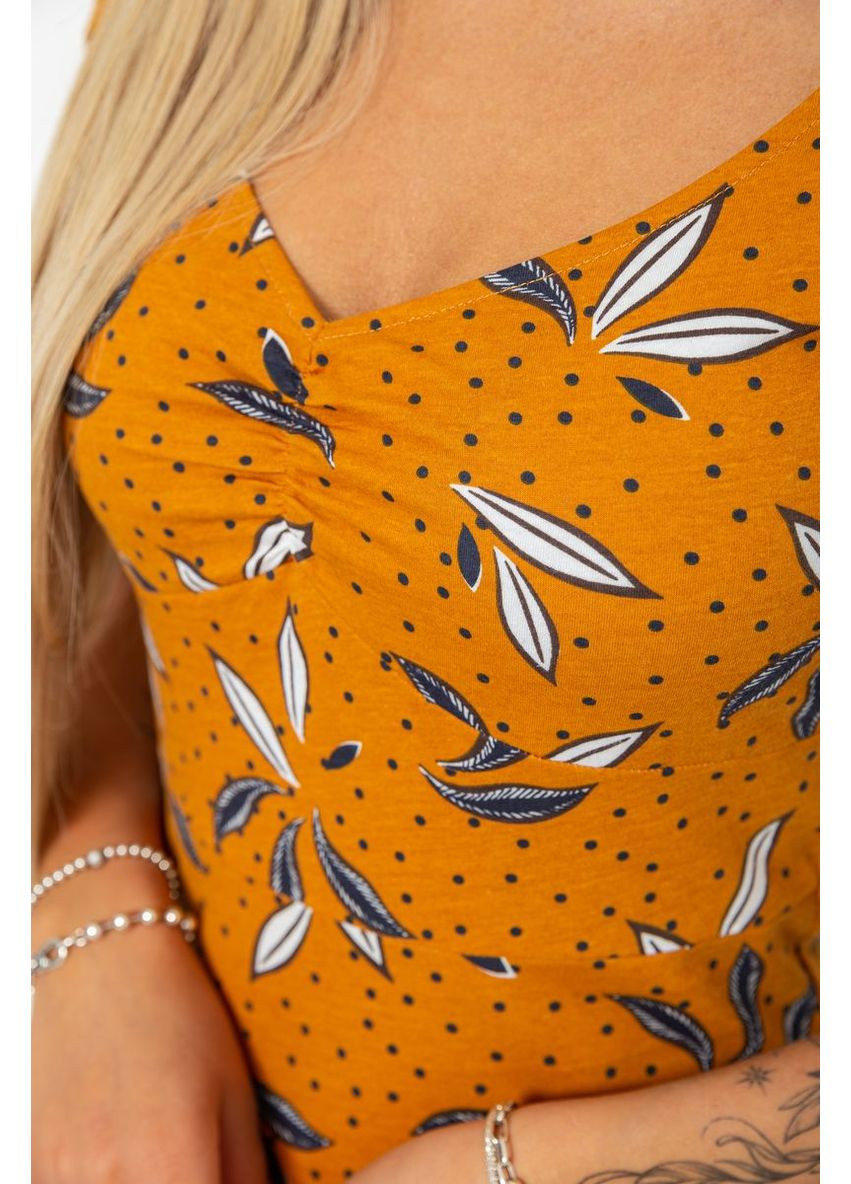 Коричнева сукня з повсякденним принтом, колір коричневий, 244r283 Ager