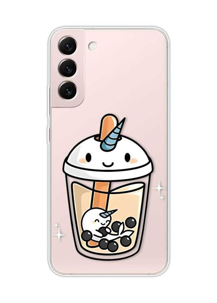 Прозорий чохол на Samsung Galaxy S22:: Коктейль Єдиноріг (принт 96) Creative (360684721)