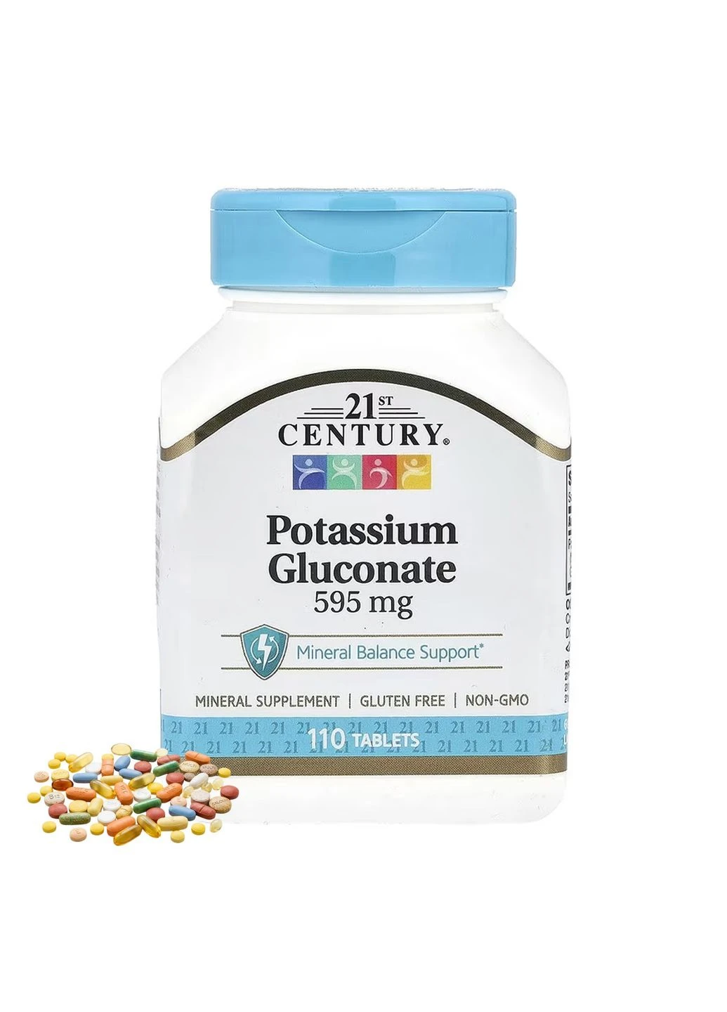 Potassium Gluconate 595 mg - 110 tabs 21st Century (371645810)