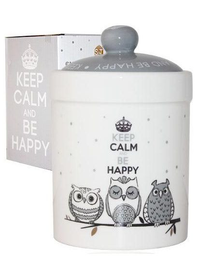 Банка керамическая Be Happy "Совушки" 990мл S&T (330140071)