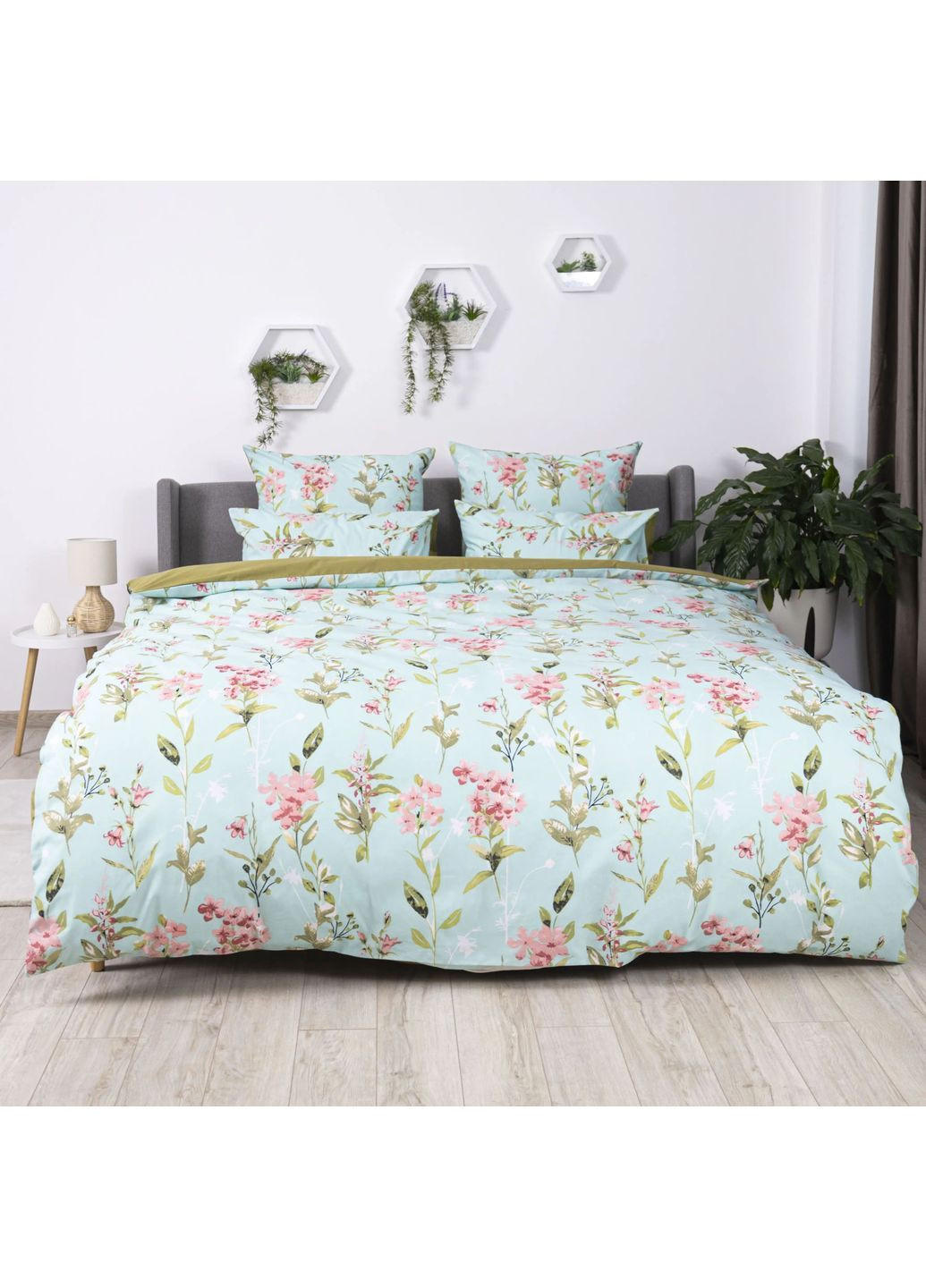 Сімейний комплект постільної білизни Бязь з наволочками 70*70 см, 115 гр/м2 М'ятна Феєрія М'ятний (20560150215) ТЕП (366036776)