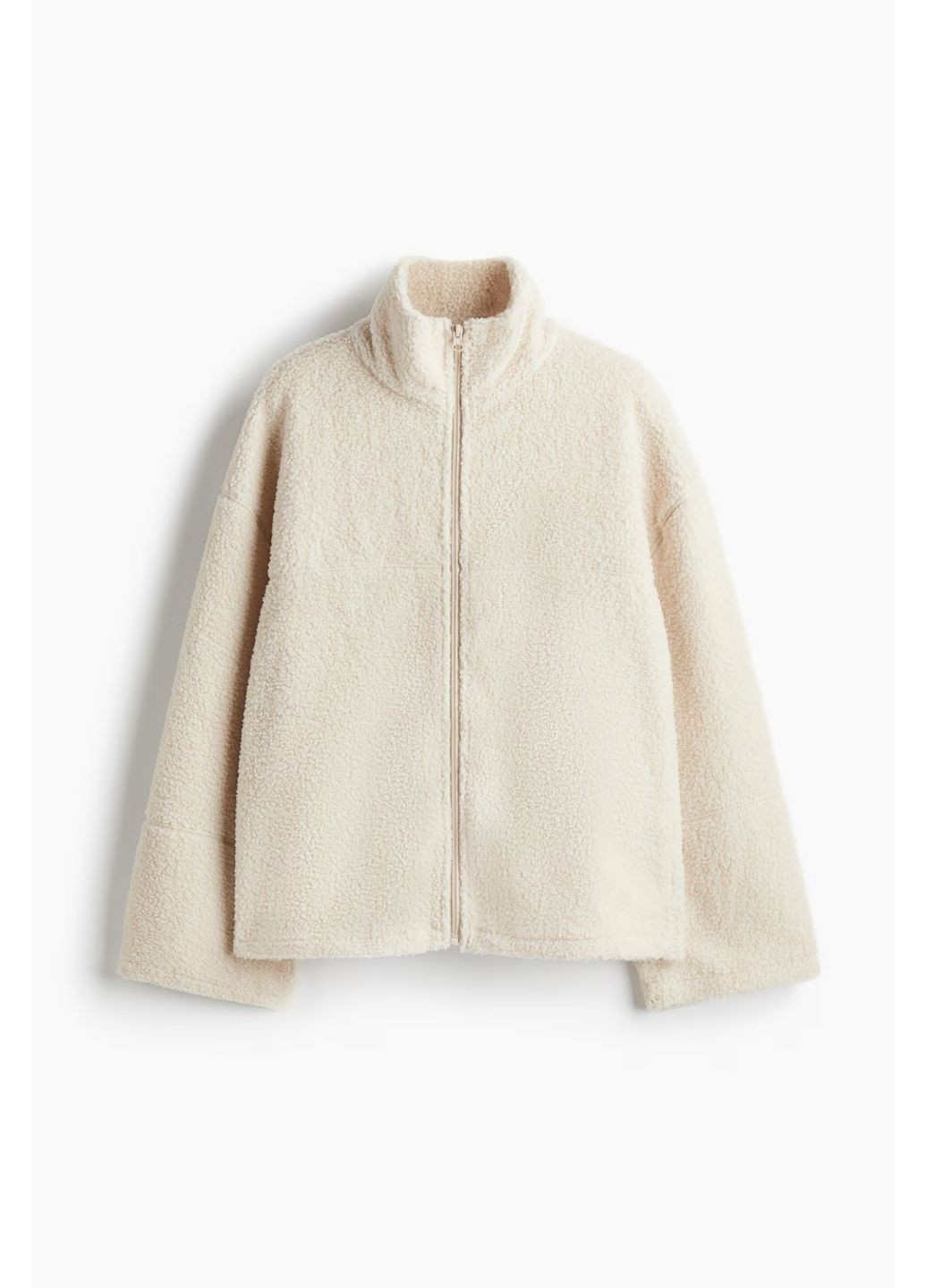 Світло-бежева демісезонна куртка без підкладки H&M Тедді