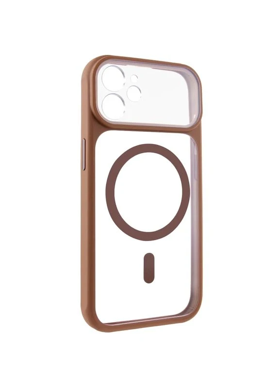 Чехол накладка GETMAN Moon Clear с MagSafe для Apple iPhone 12 TPU+PC коричневый No Brand (402066900)