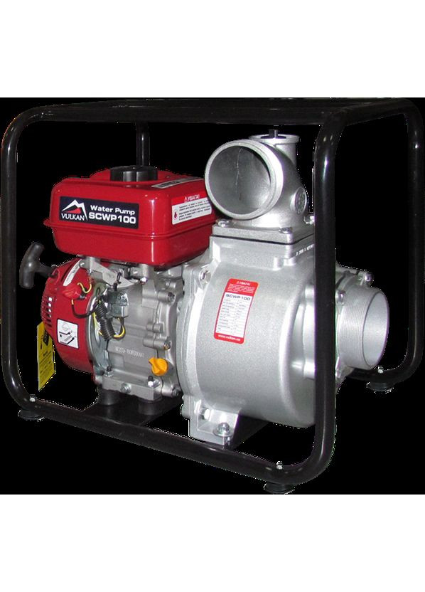 Мотопомпа рукав 100мм, 85м3/год, підйом 30м, чиста вода, SCWP100 Vulkan (342968012)