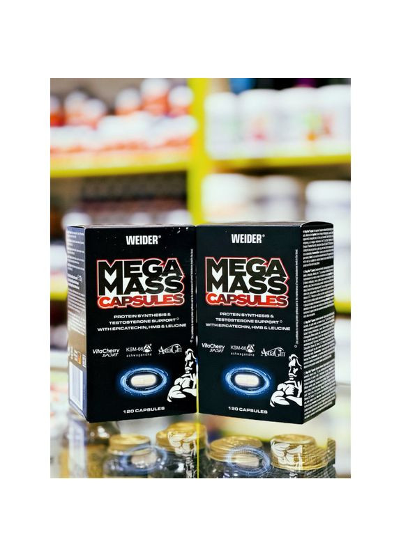 Стимулятор росту м'язів Mega Mass Сapsules 120 caps Weider (324601885)