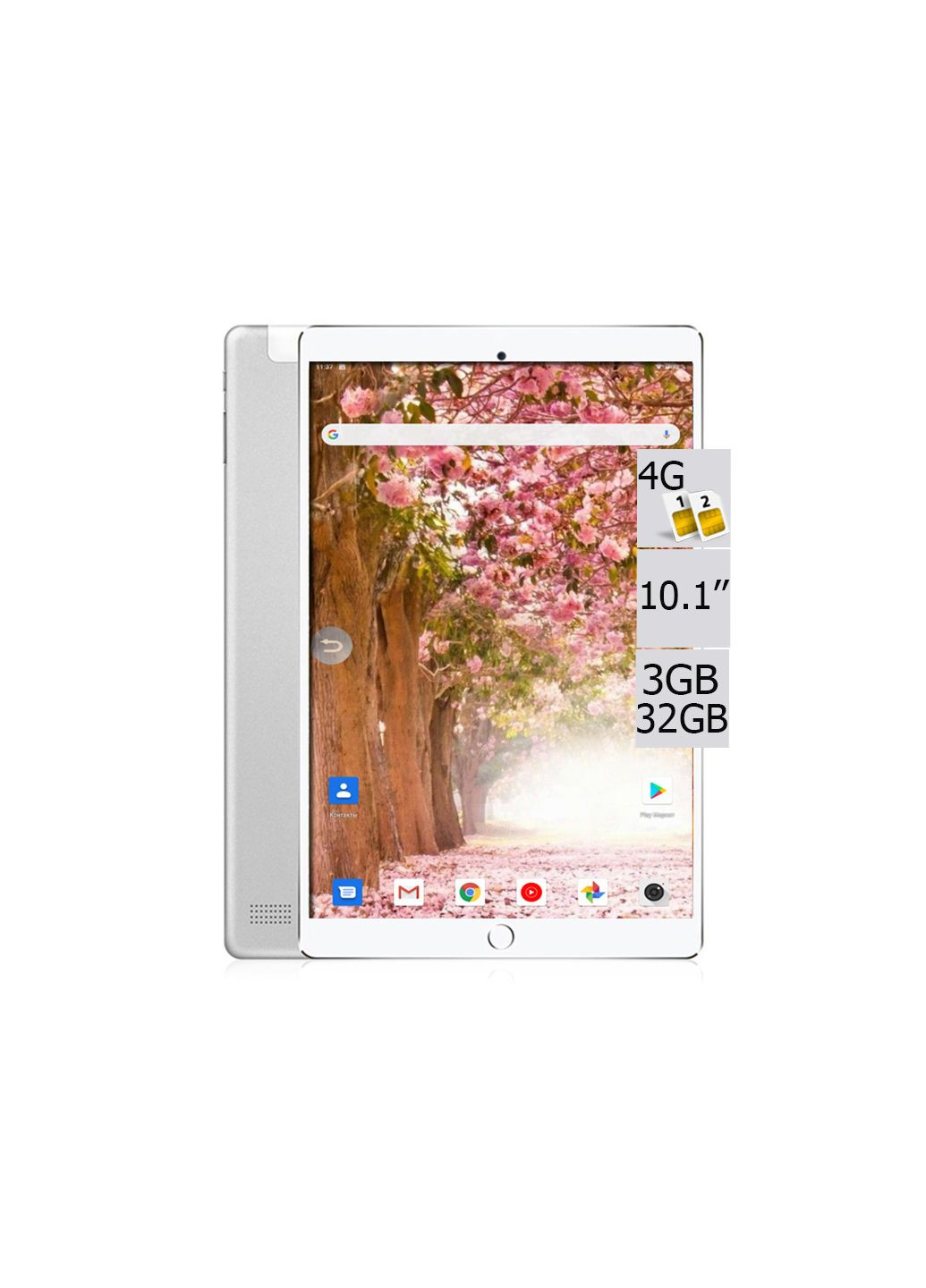 Планшет-телефон 3GB/32GB LTE IPS 10/1'' + Чохол-книжка Adronix MTPad332 LTE Silver (331336171)