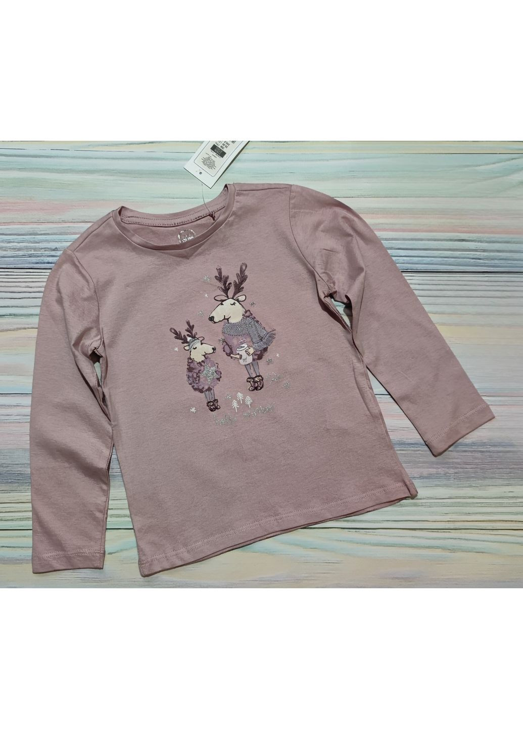 Дитячий реглан лонгслив для дівчинки 110 см Рожевий Cool Club (361443851)