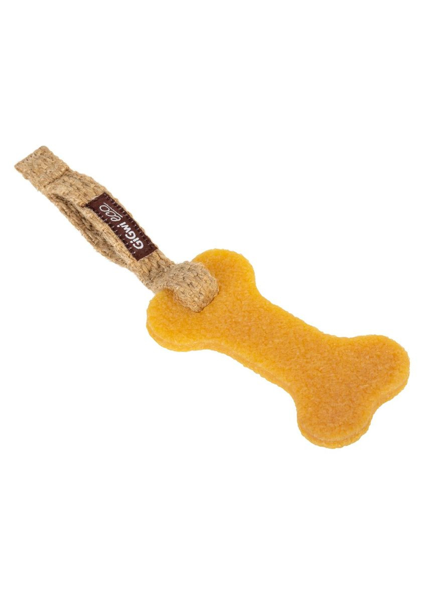 Іграшка для собак Гумова кістка мала Gum Gum 24 см Жовтогарячий (2302) GiGwi (279571978)
