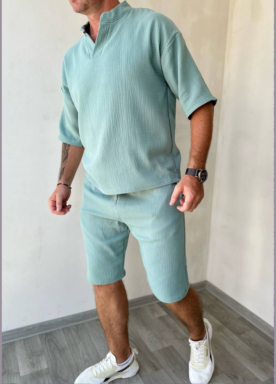 Оливковый мужской костюм Luna