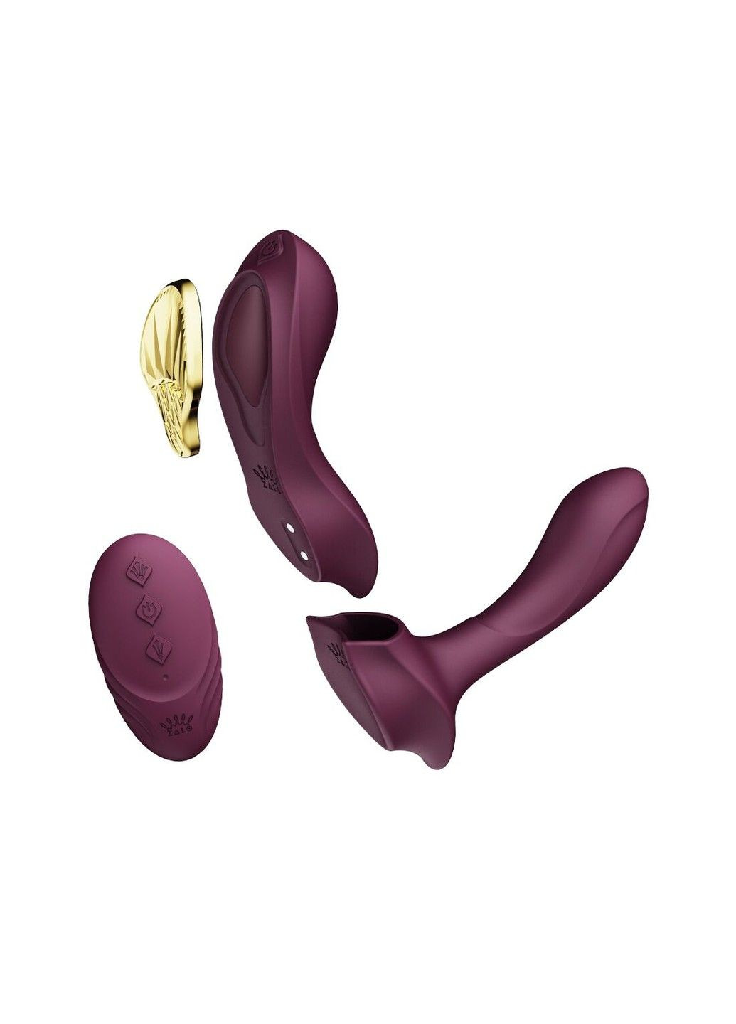 Смарт вібратор у трусики AYA Velvet Purple насадка та пульт ДК для вагінально кліторальної стимуляції Zalo (298349120)