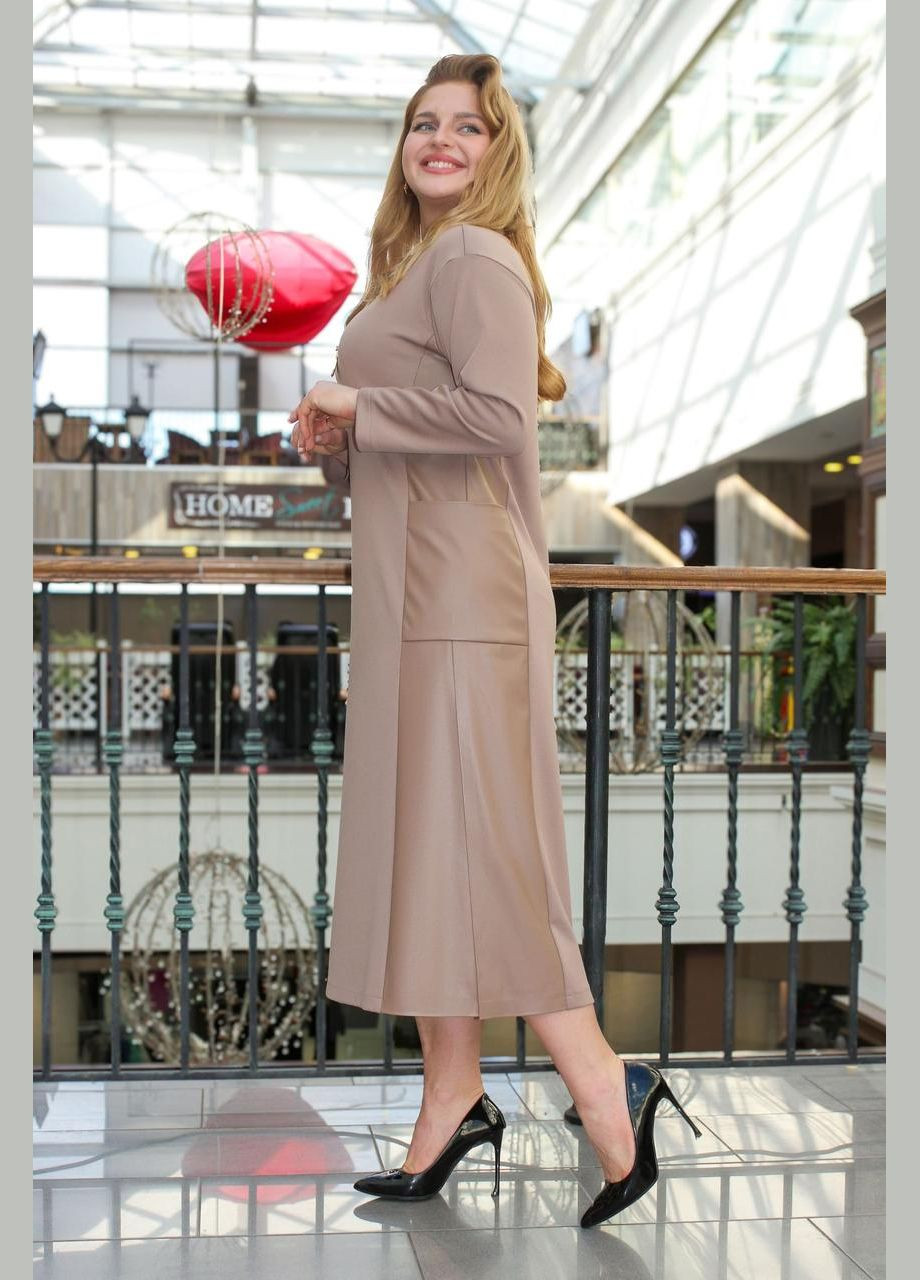 Коричнева повсякденний плаття ліка мокко 0406 Vlavi