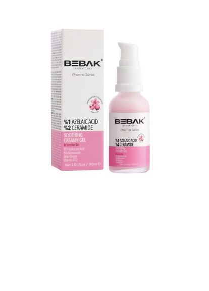 Заспокійливий крем-гель з азелаїновою кислотою для чутливої шкіри обличчя Pharma, 30 мл Bebak (278648365)