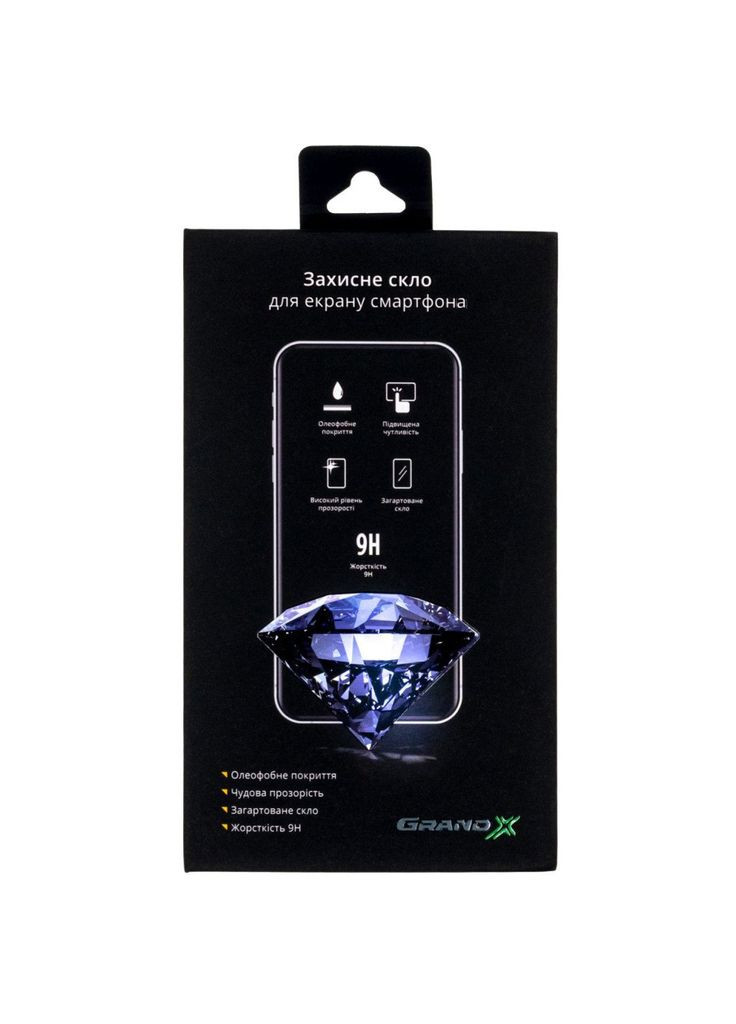 Скло захисне (ek16166) Grand-X Apple iPhone 15 Pro 9D black (388904738)