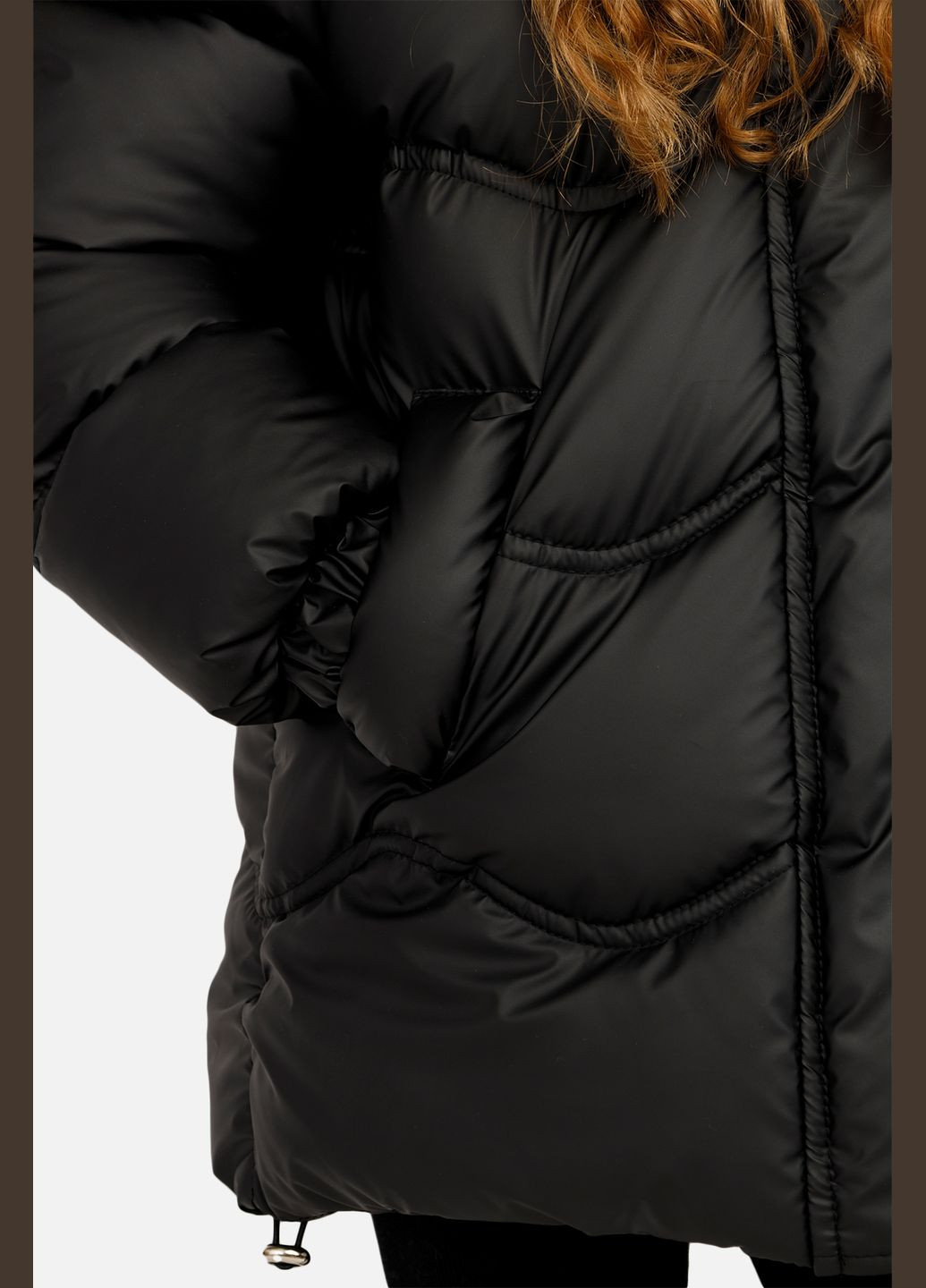 Чорна зимня куртка для дівчинки колір чорний цб-00255555 Yuki