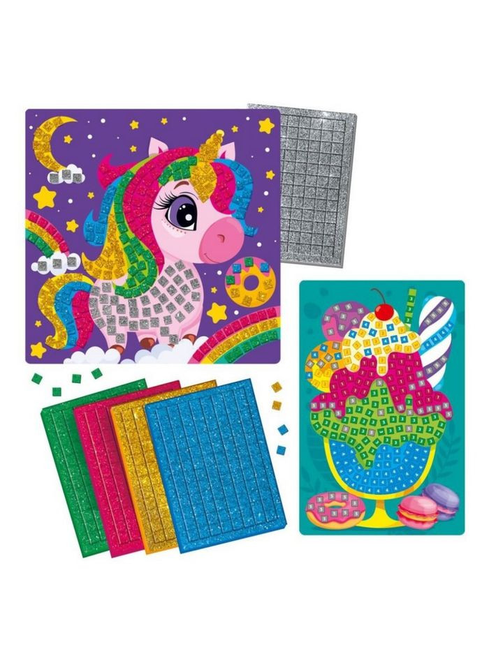 Набор для творчества с блестящей мозаикой "Единорог и мороженое" VT4511-12 No Brand (326839695)