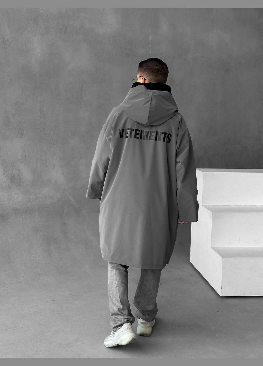 Графітова куртка-пальто No Brand