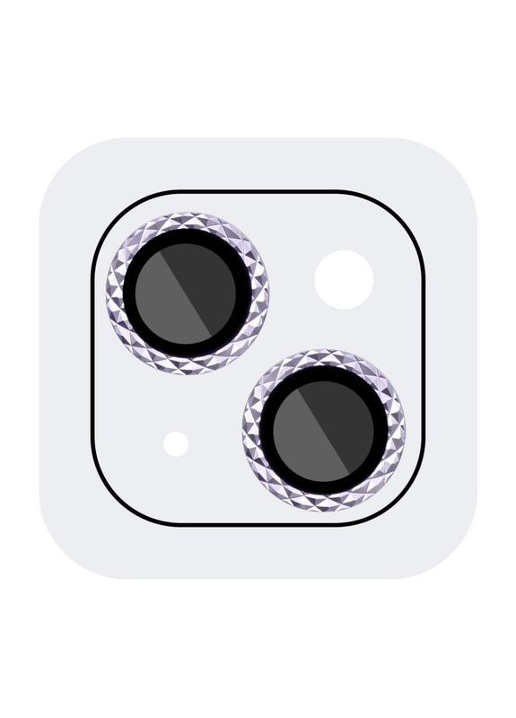 Защитное стекло Metal Shine на камеру (в упак.) для Apple iPhone 15 (6.1") / 15 Plus (6.7") Светло синий Epik (372020799)