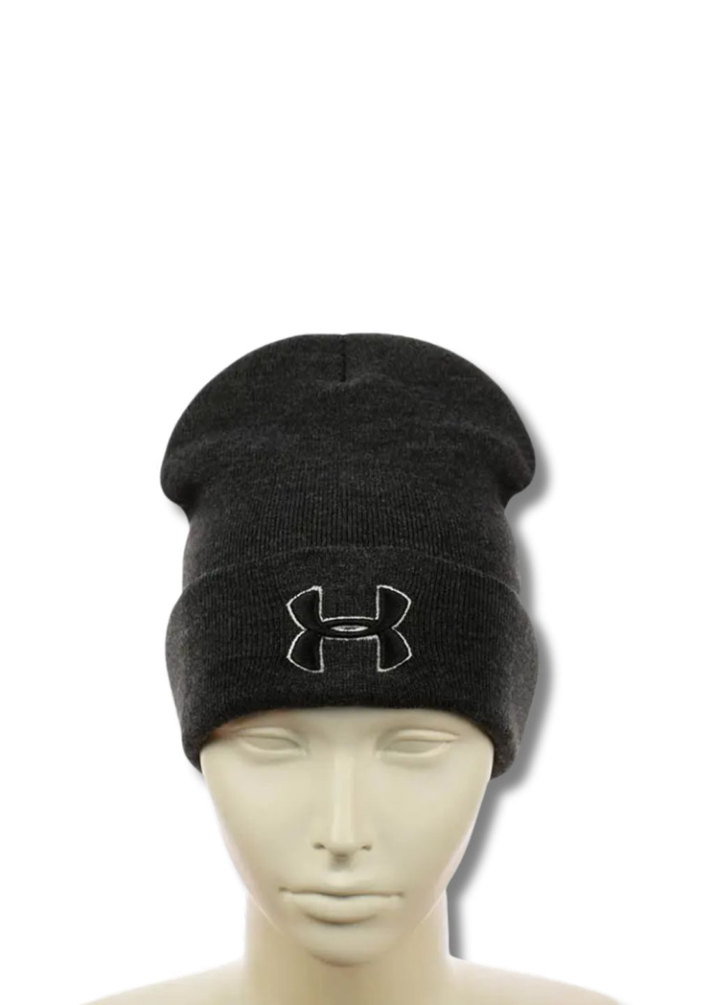 Шапка біні лонг з вишивкою Андер Армор / Under Armour No Brand Шапка з вишивкою (346047019)