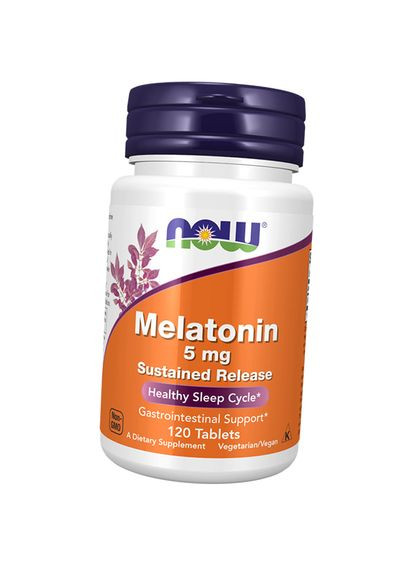 Мелатонин медленного высвобождения, Melatonin 5 Sustained Release, 120таб (72128068) Now Foods (322724043)