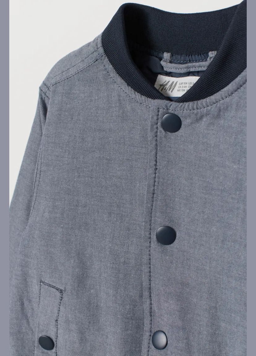 Сіра демісезонна куртка бомбер для хлопчика 0810758-002 сірий H&M