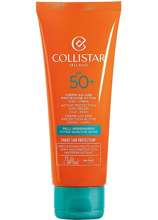 Интенсивный крем для лица и тела Active Protection Sun Cream Face Body SPF 50+ 100ml. Collistar (368660603)