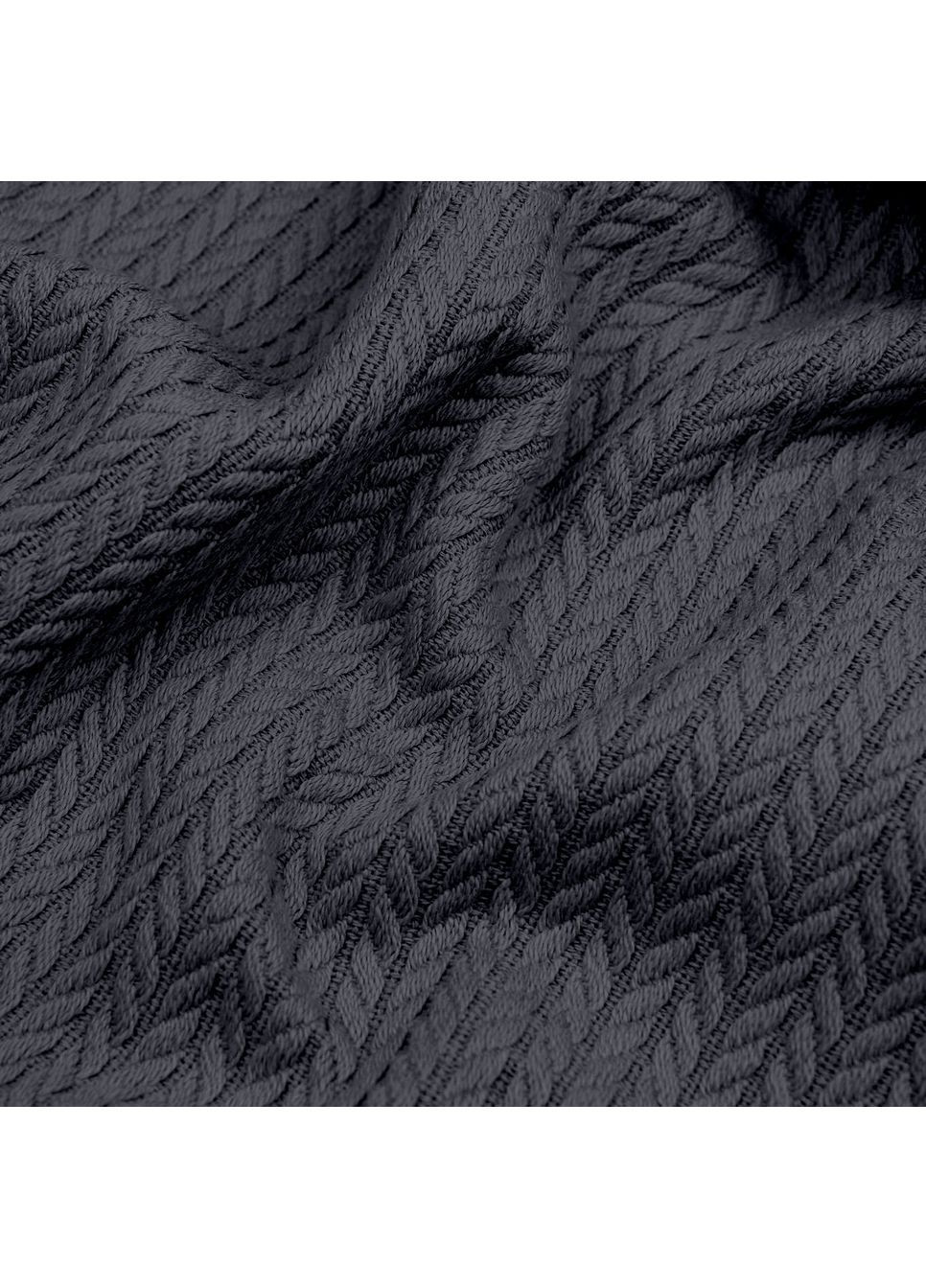 Плед-покрывало косичка 240х260 см Beluga Knitted Braid Антрацит Cosas (369668472)