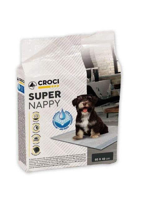 Пеленки для собак Super Nappy 60 х 40 см 50 шт. 8023222174788 ЦЕНА ЗА 1 ШТ Croci (266274373)
