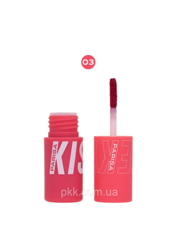 Румяная помада жидкая для лица и губ Cheek Kiss №03 Ягодный Parisa Cosmetics (331020955)