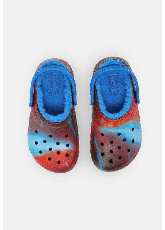 Красные детские кроксы утепленные classic clog Crocs