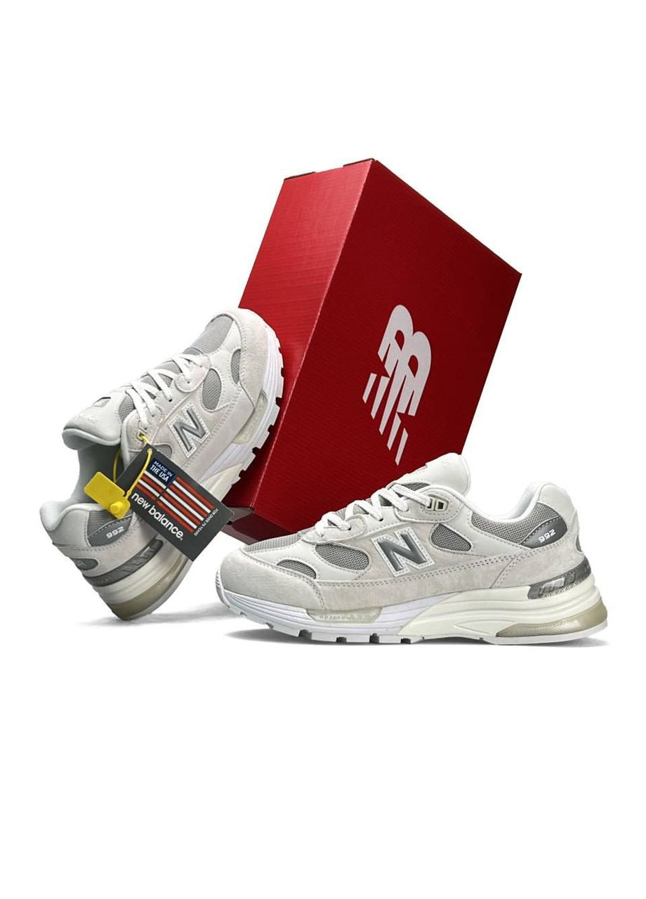 Сірі Осінні кросівки чоловічі new balance No Brand 992 Light Grey