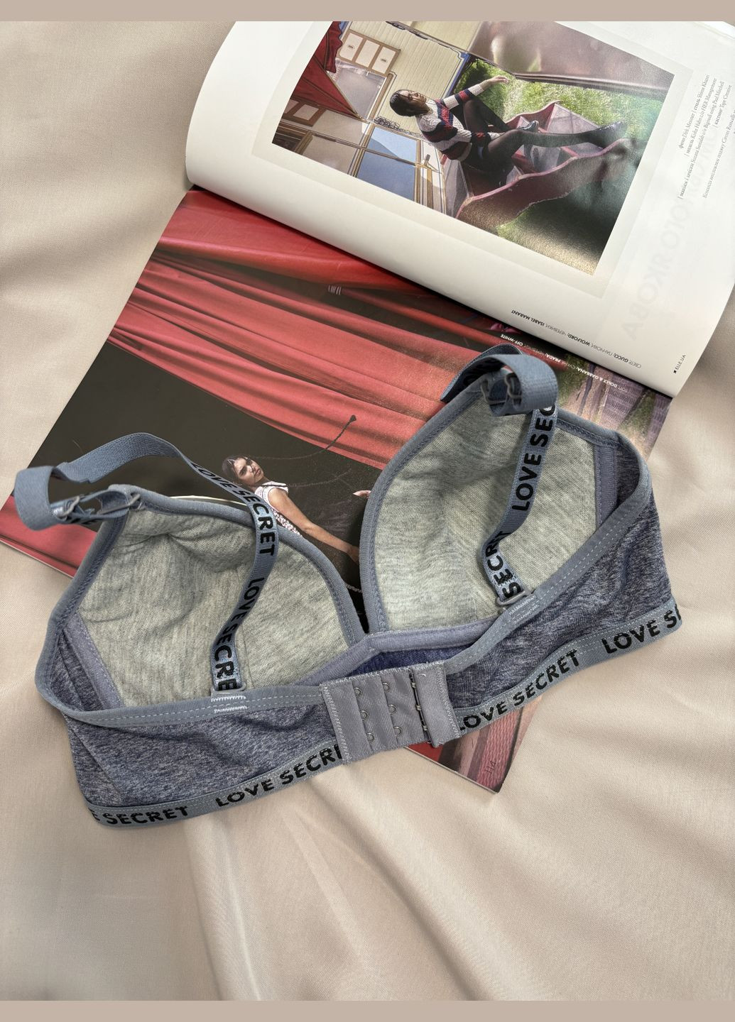 Серо-синий бюстгальтер No Brand без косточек