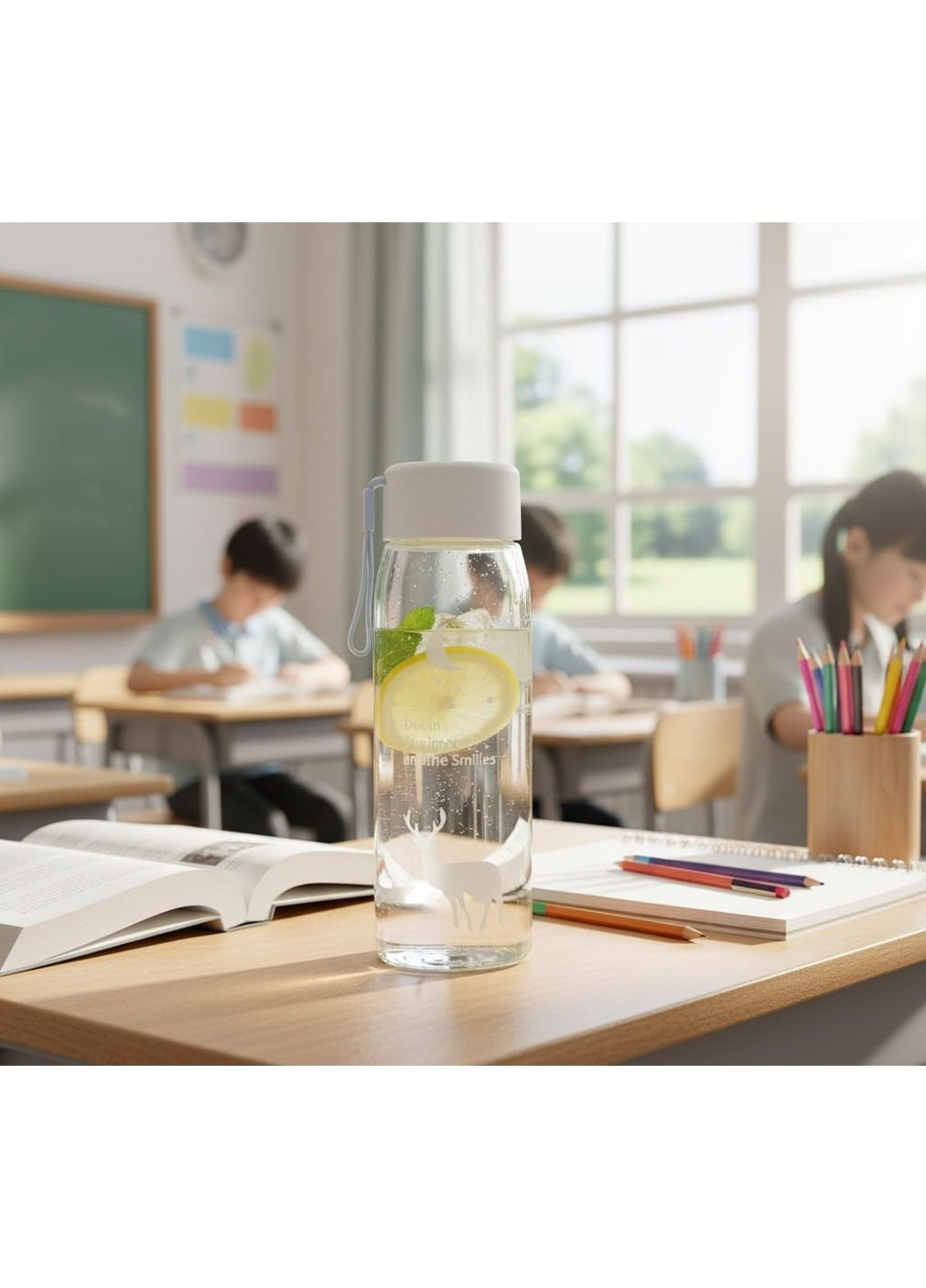 Компактная бутылка для воды 560 мл. Голубая No Brand (296101750)