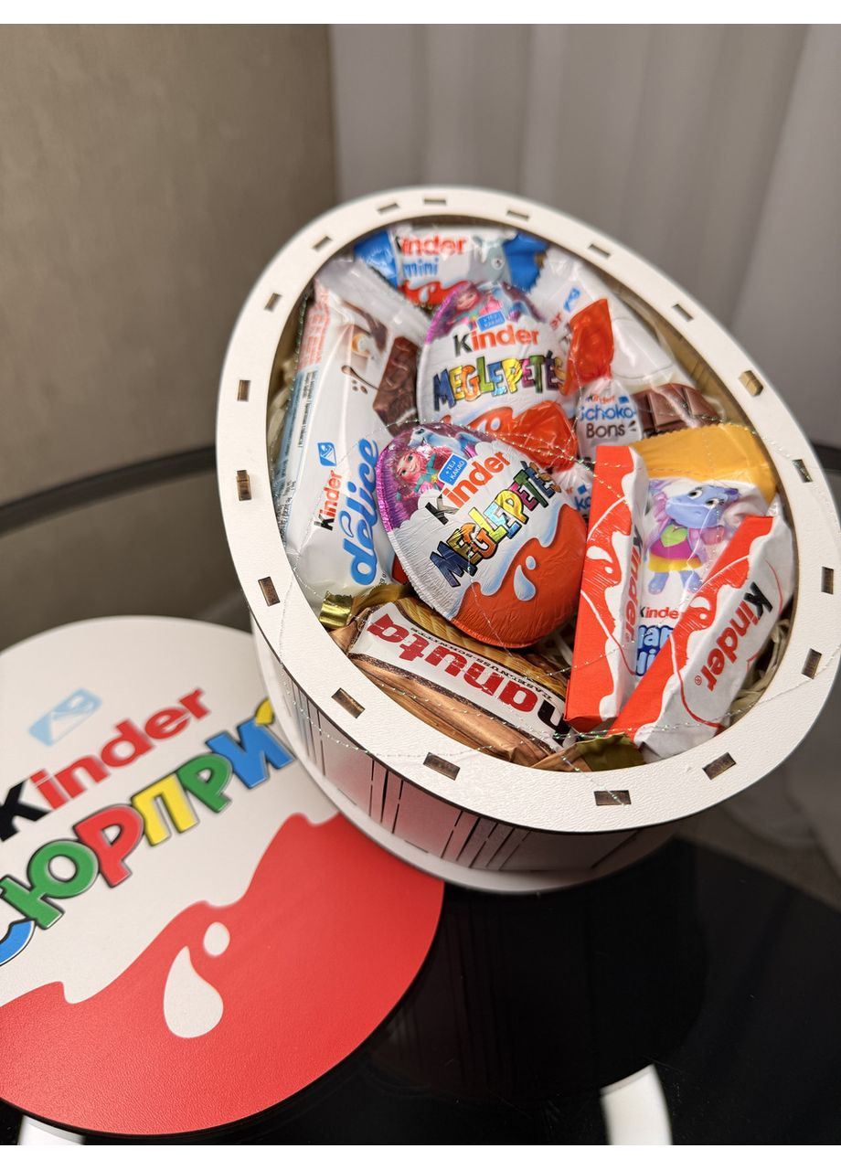 Подарочный Киндер Бокс 20×16×8 см | Kinder Surprise со сладостями – для детей, мальчиков и девочек No Brand (365728813)