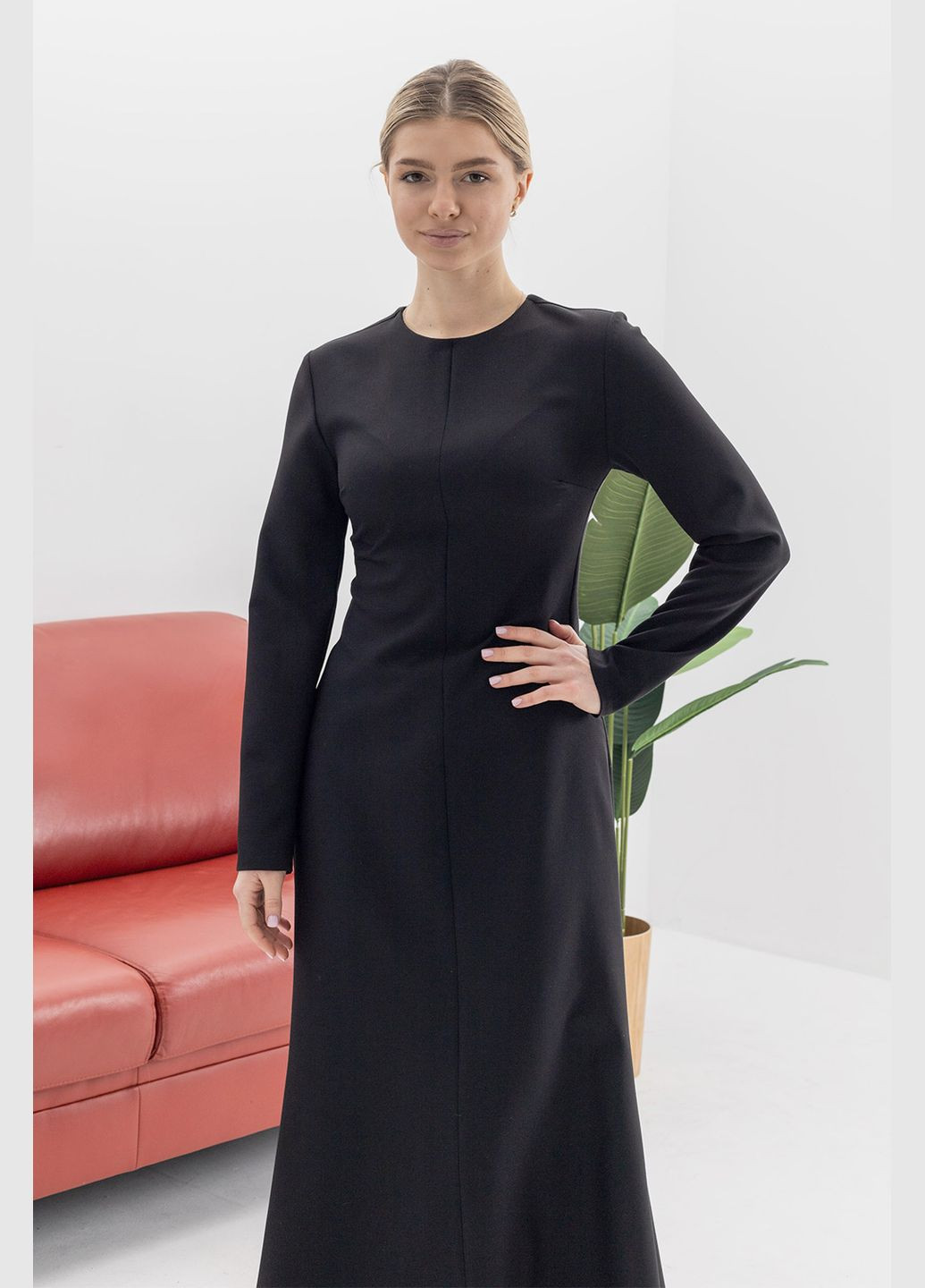 Чорна святковий жіноча сукня «vivienne» чорного кольору Lana Bryk однотонна