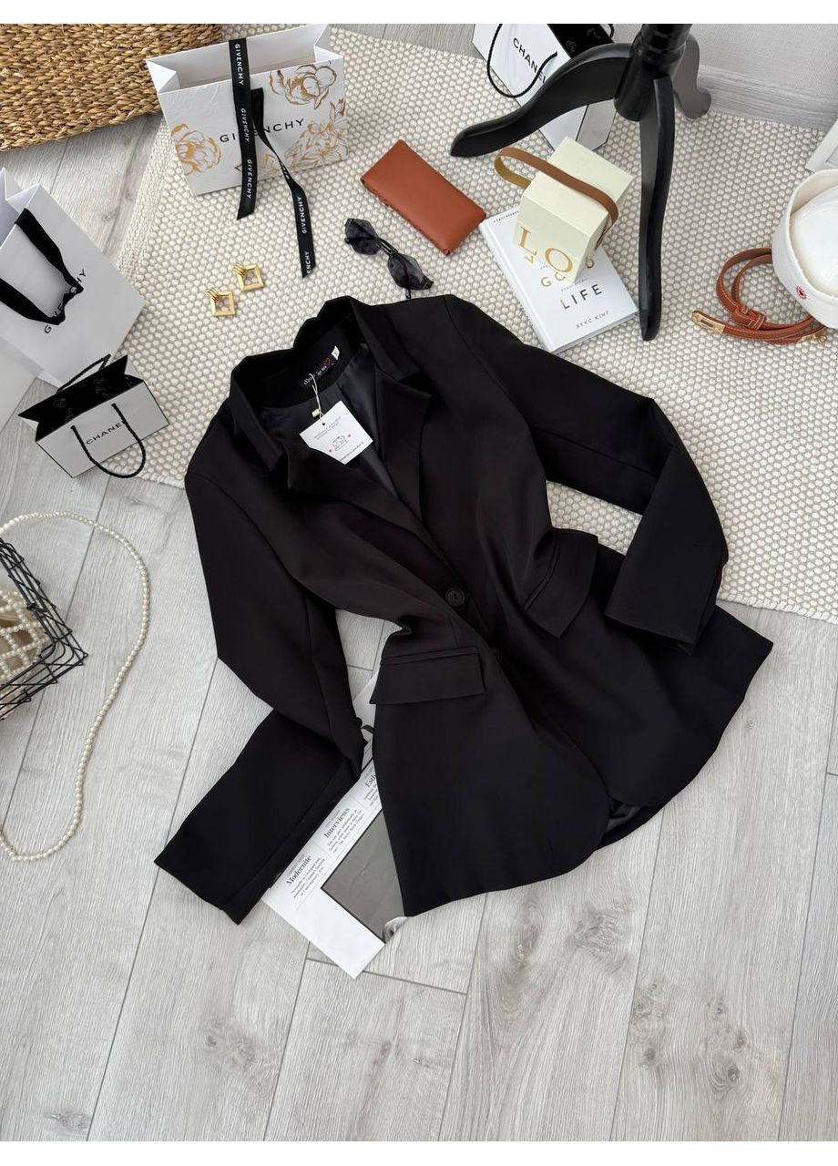 Черный женский пиджак oversize люкс качества Україна -