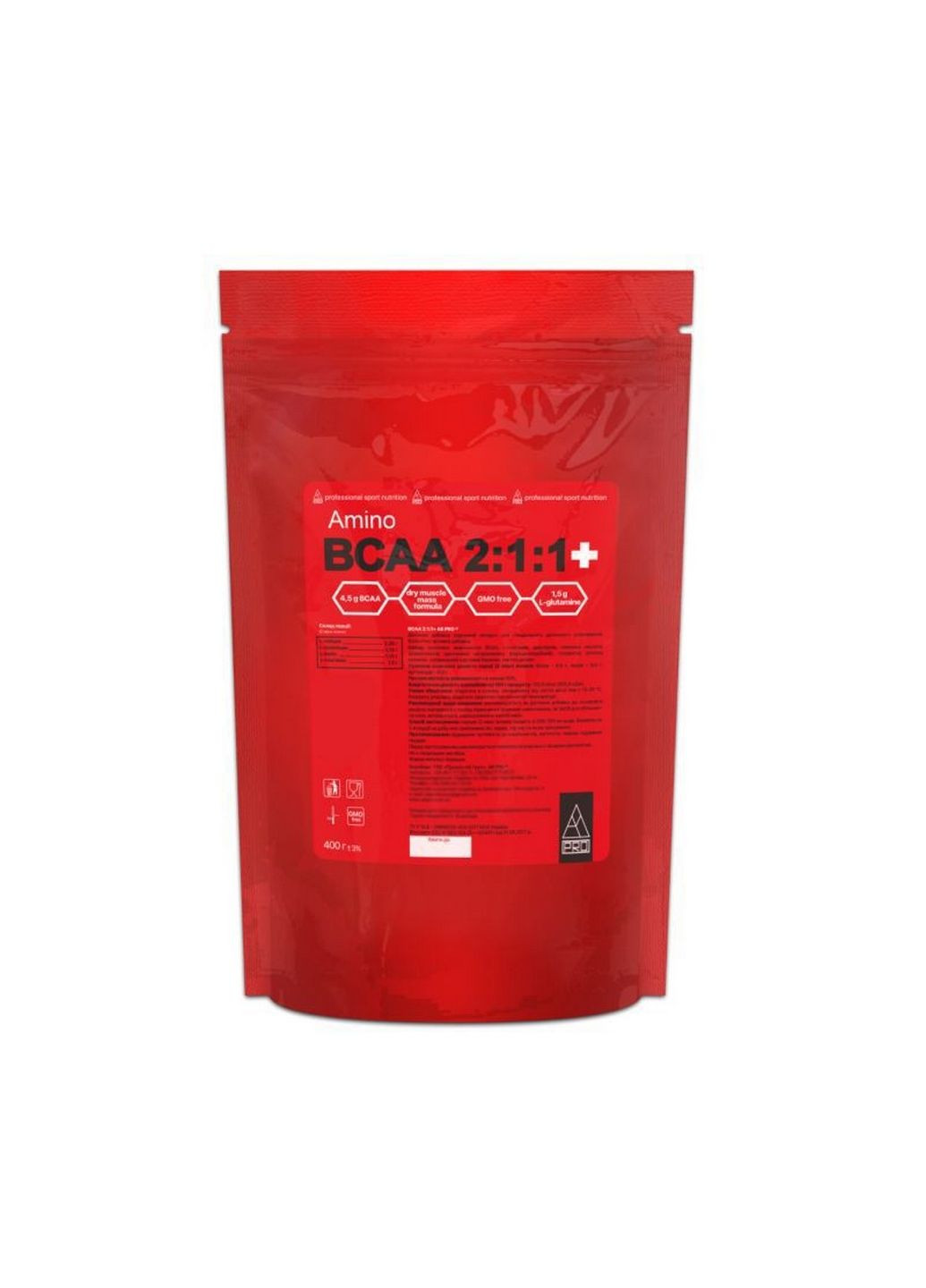 Амінокислота BCAA BCAA 2:1:1, 400 грам Полуниця AB PRO (293421702)