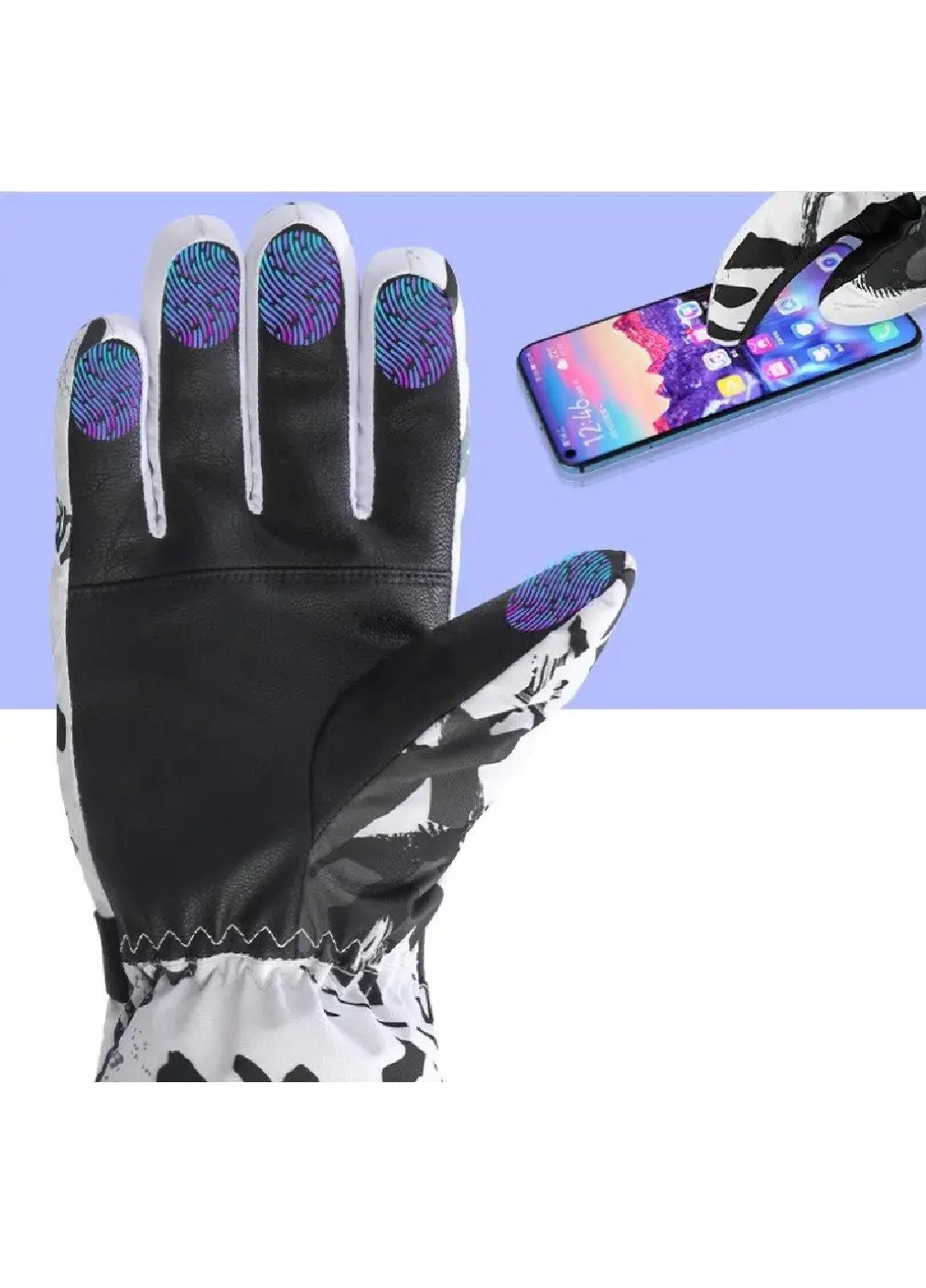 Рукавички із сенсорним покриттям непромокальні для лижників сноубордистів повсякденного носіння (478306-Prob) Розмір М Unbranded (303840053)