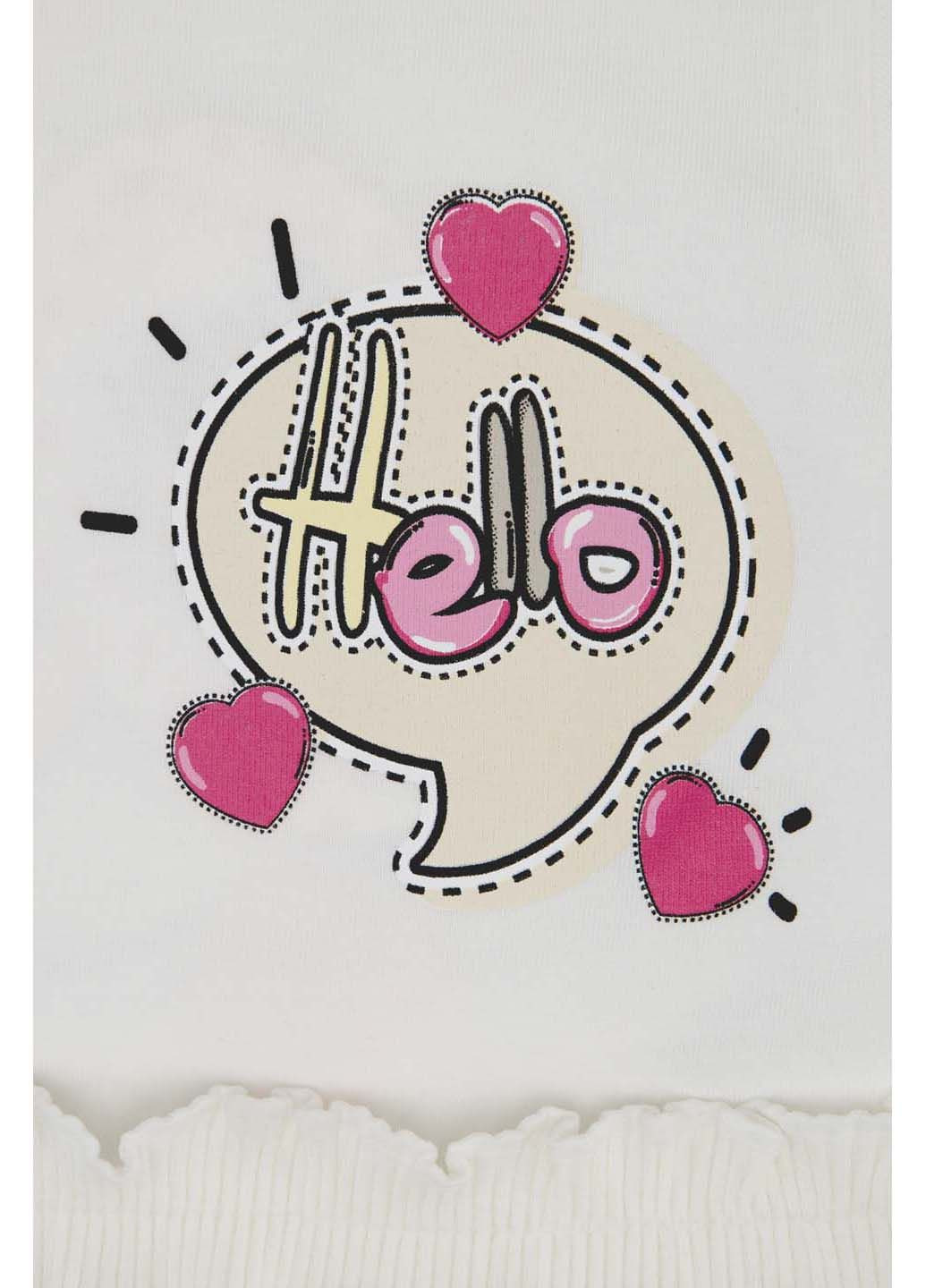 Молочна літня футболка Miss Feriha