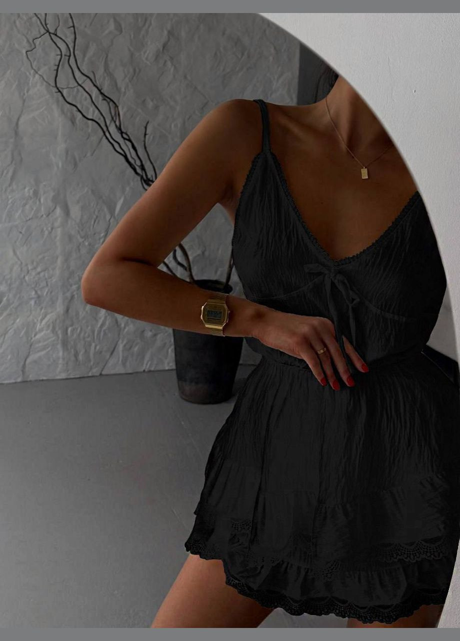 Чорна святковий, коктейльна, вечірня жіночна сукня з мереживом — легкість і елегантність в одному образі бебі долл queensleep_7km