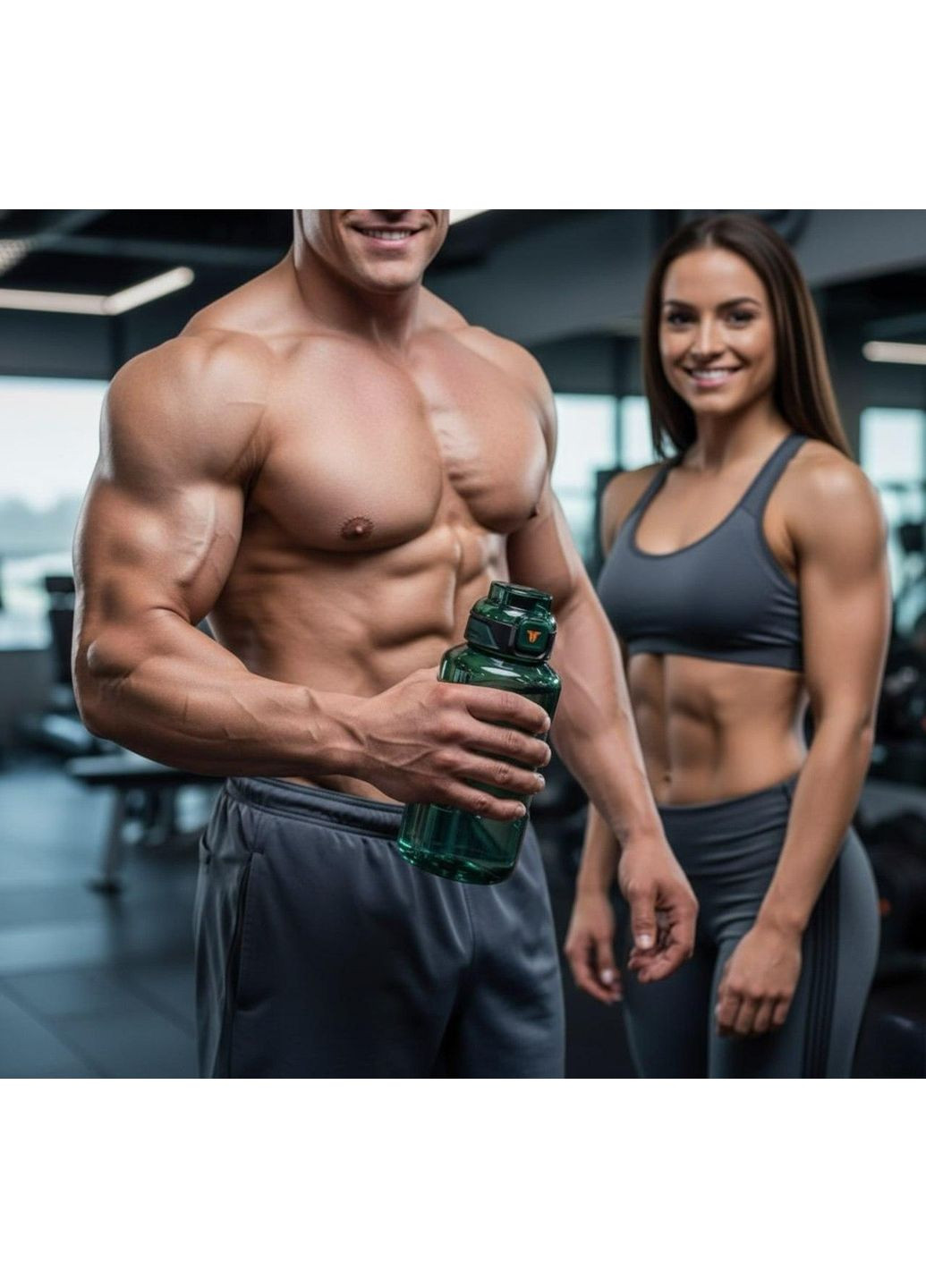 Тритановая бутылка 1500 мл зеленого цвета для занятий спортом TKK (304418975)