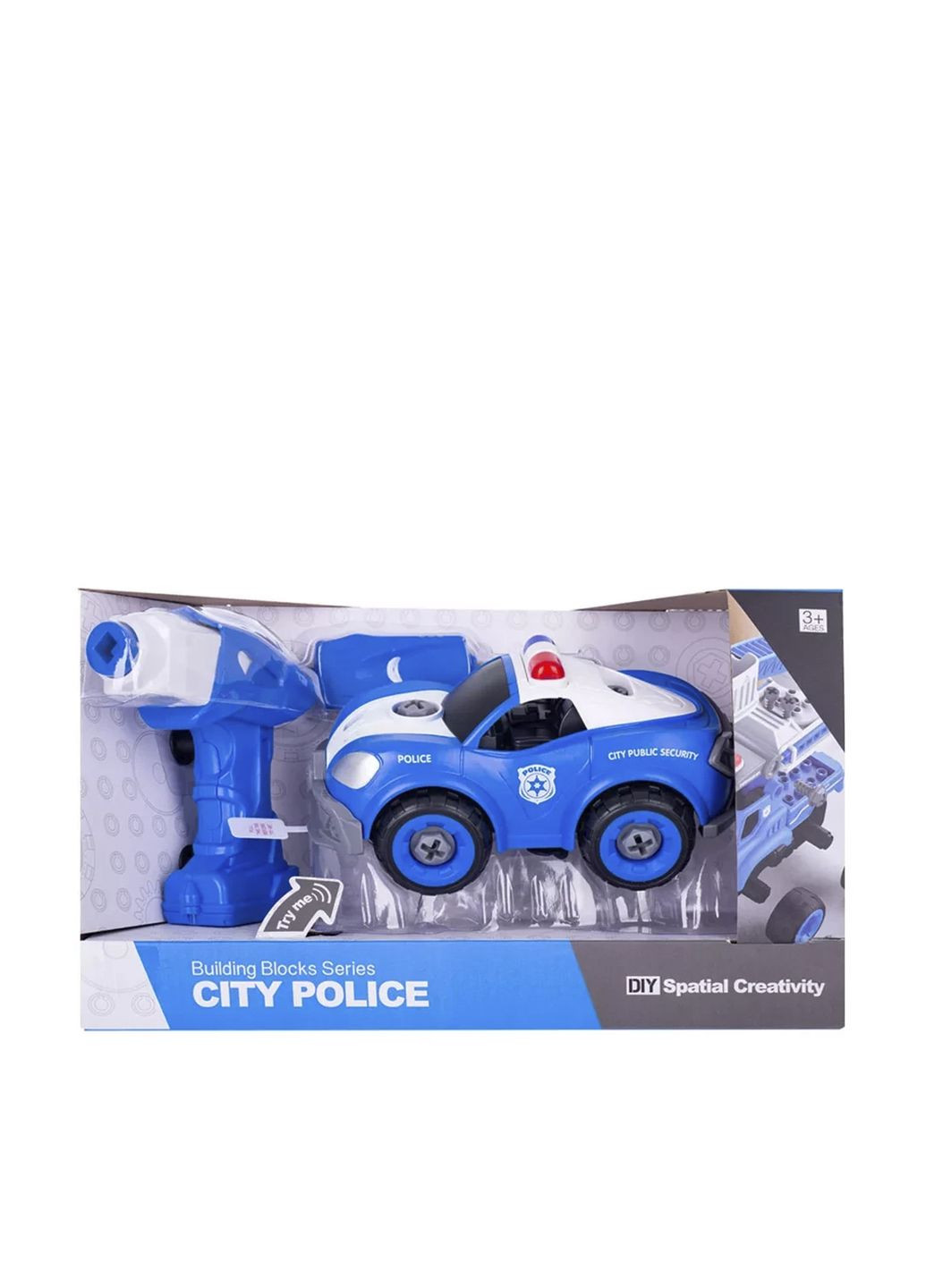 Конструктор - Полицейская машина с электро двигателем цвет разноцветный ЦБ-00281573 DIY SPATIAL CREATIVITY (339767476)