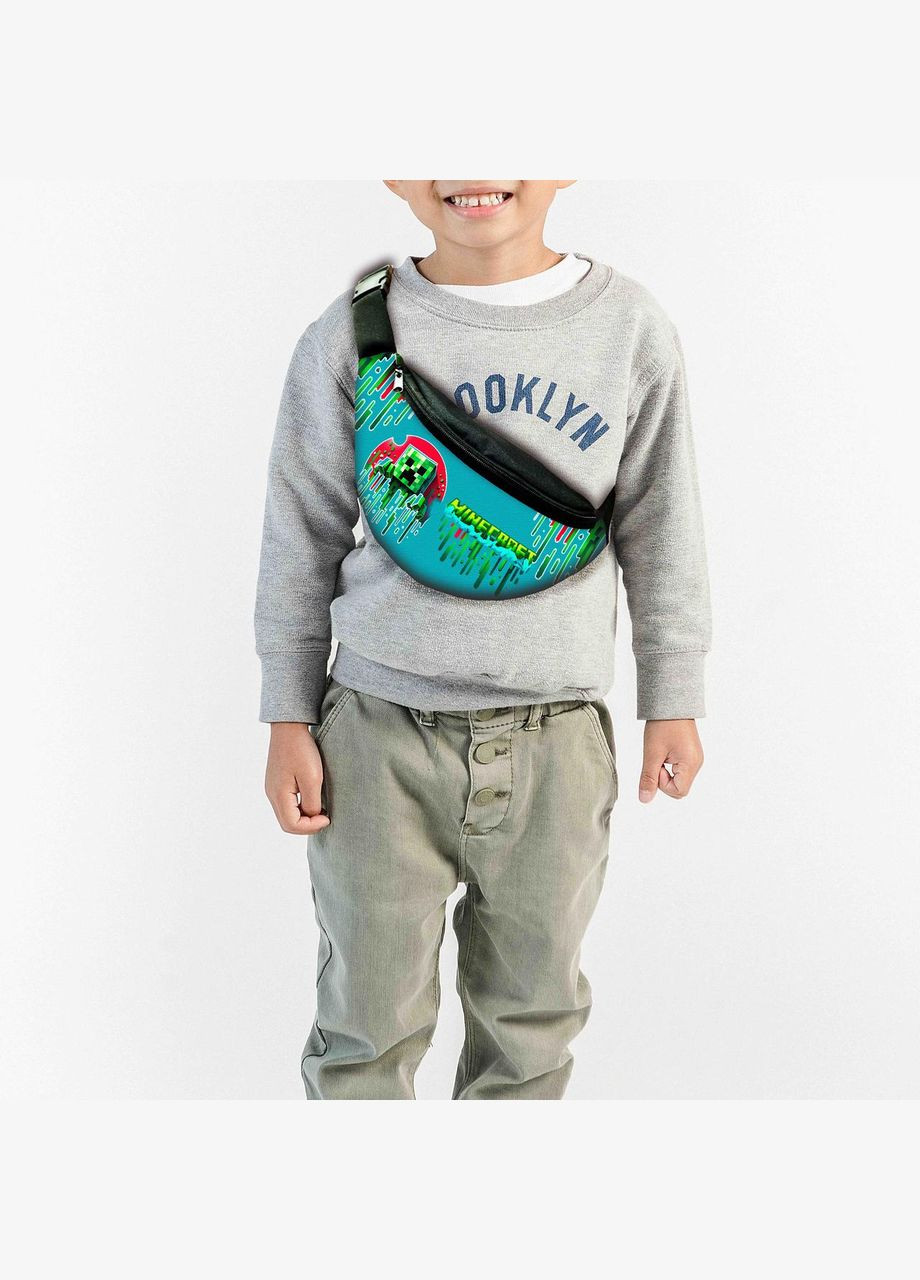 Сумка-бананка детская майнкрафт кпипер "Minecraft" с принтом, 32х15см, сумка для мальчика через плечо No Brand (306438506)