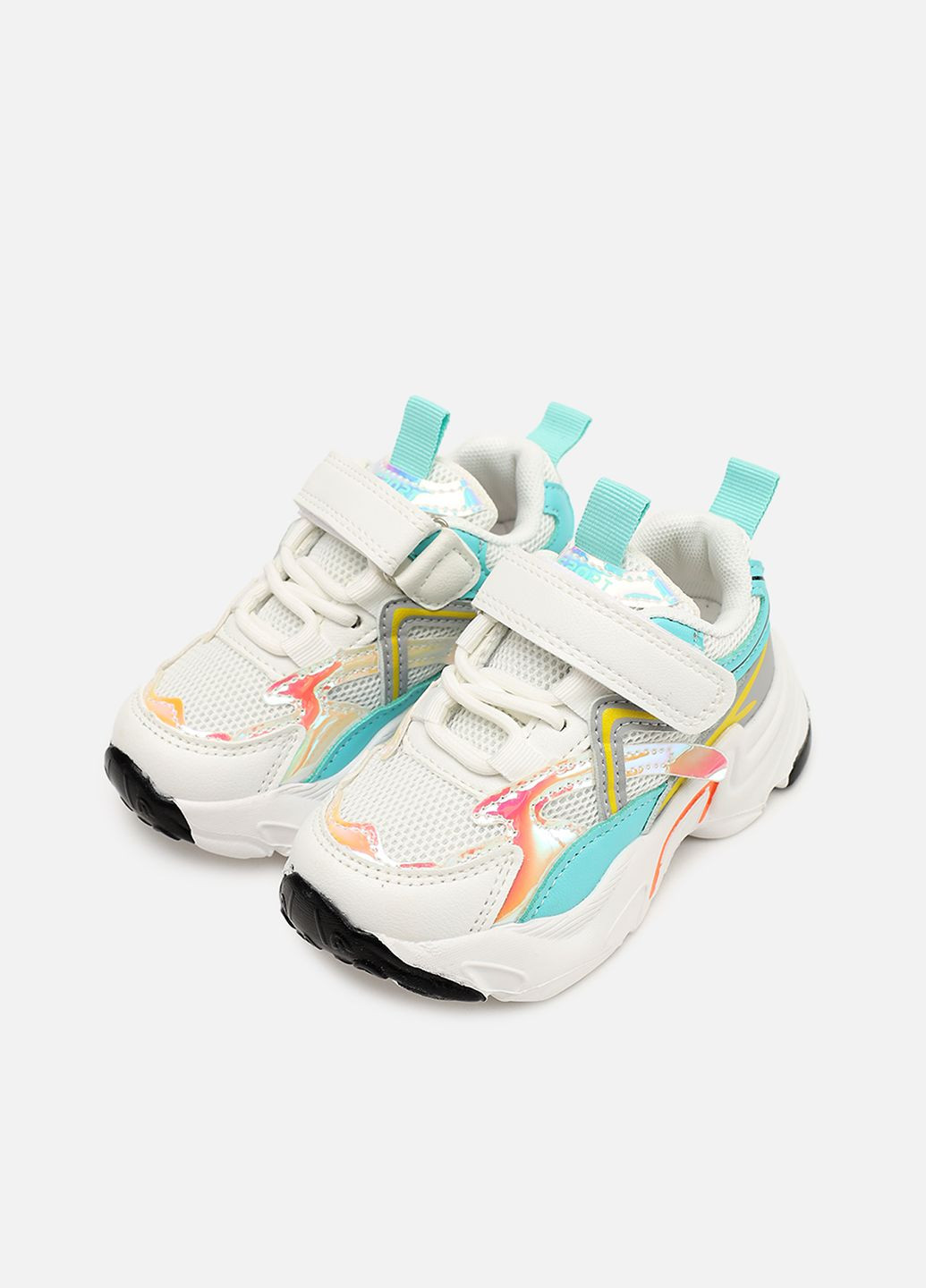 Білі осінні кросівки для дівчинки, на пласкій підошві колір білий цб-00273961 Kimboo